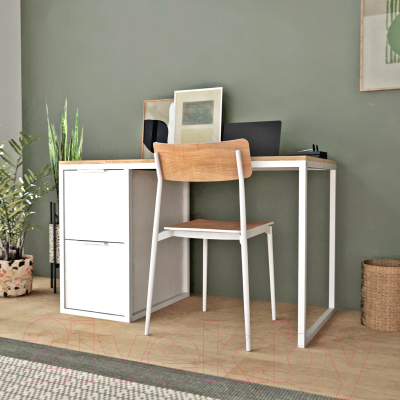 Письменный стол Crafto Курт Лофт 01 120x60x75 (белый дуб)