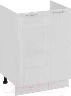 Шкаф под мойку ТриЯ Весна 1Н6М (белый/белый глянец) - фото