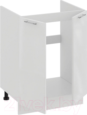 Шкаф под мойку ТриЯ Весна 1Н6М (белый/белый глянец)