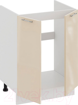 Шкаф под мойку ТриЯ Весна 1Н6М (белый/ваниль глянец)