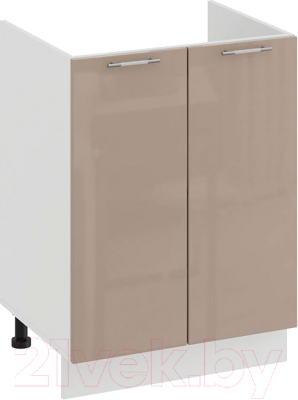 Шкаф под мойку ТриЯ Весна 1Н6М (белый/кофе с молоком) - фото