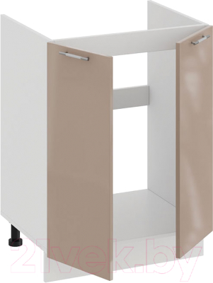 Шкаф под мойку ТриЯ Весна 1Н6М (белый/кофе с молоком)