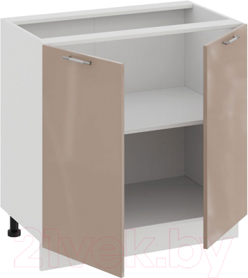 Шкаф-стол кухонный ТриЯ Весна 1Н8 (белый/кофе с молоком)