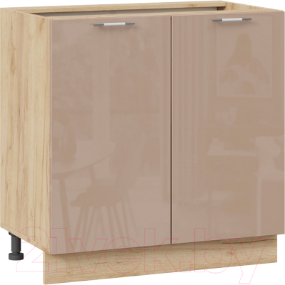 Шкаф-стол кухонный ТриЯ Весна 1Н8 (дуб крафт золотой/кофе с молоком) - фото