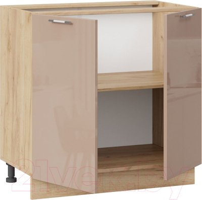 Шкаф-стол кухонный ТриЯ Весна 1Н8 (дуб крафт золотой/кофе с молоком)
