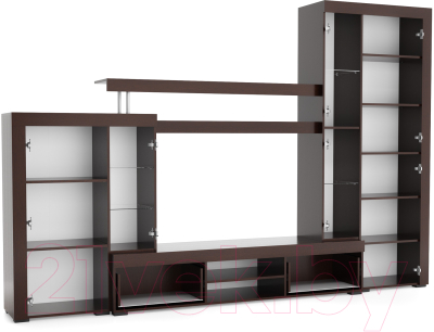 Стенка Mebel-Ars Мартин (венге цаво/белый)