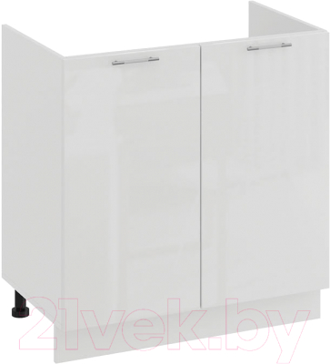 Шкаф под мойку ТриЯ Весна 1Н8М (белый/белый глянец) - фото