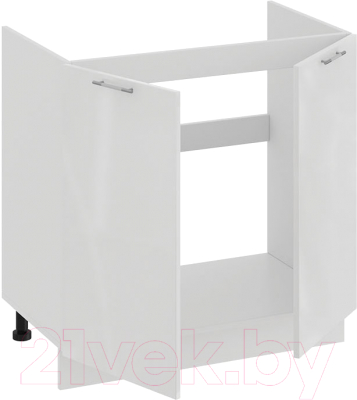Шкаф под мойку ТриЯ Весна 1Н8М (белый/белый глянец)