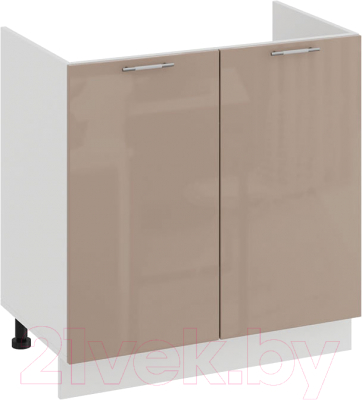 Шкаф под мойку ТриЯ Весна 1Н8М (белый/кофе с молоком) - фото