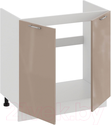 Шкаф под мойку ТриЯ Весна 1Н8М (белый/кофе с молоком)