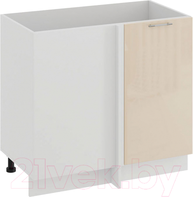 Шкаф под мойку ТриЯ Весна 1Н9У (белый/ваниль глянец) - фото