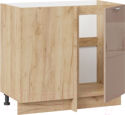 Шкаф под мойку ТриЯ Весна 1Н9У (дуб крафт золотой/кофе с молоком)