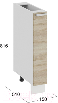 Шкаф карго ТриЯ Гранита 1Н15К (белый/дуб сонома)