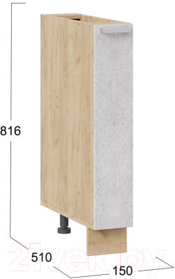 Шкаф карго ТриЯ Гранита 1Н15К (дуб крафт золотой/бетон снежный)