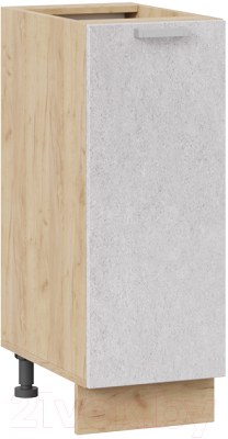 Шкаф-стол кухонный ТриЯ Гранита 1Н3 (дуб крафт золотой/бетон снежный) - фото
