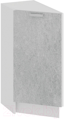 Шкаф-стол кухонный ТриЯ Гранита 1Н3Т (белый/бетон снежный) - фото