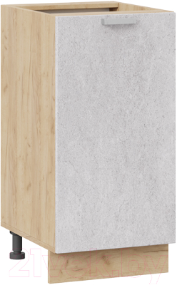 Шкаф-стол кухонный ТриЯ Гранита 1Н4 (дуб крафт золотой/бетон снежный) - фото