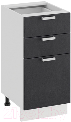 Шкаф-стол кухонный ТриЯ Гранита 1Н4Я3 (белый/бетон графит) - фото