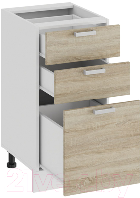 Шкаф-стол кухонный ТриЯ Гранита 1Н4Я3 (белый/дуб сонома)