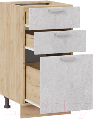 Шкаф-стол кухонный ТриЯ Гранита 1Н4Я3 (дуб крафт золотой/бетон снежный)