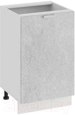 Шкаф-стол кухонный ТриЯ Гранита 1Н5 (белый/бетон снежный) - фото