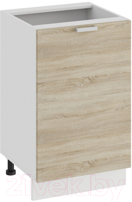 Шкаф-стол кухонный ТриЯ Гранита 1Н5 (белый/дуб сонома) - фото