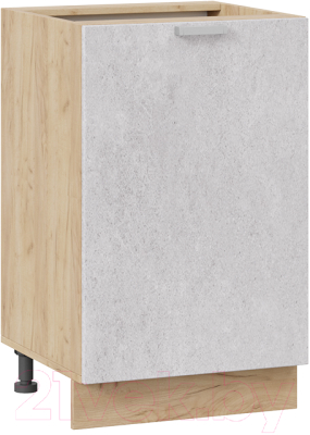 Шкаф-стол кухонный ТриЯ Гранита 1Н5 (дуб крафт золотой/бетон снежный) - фото