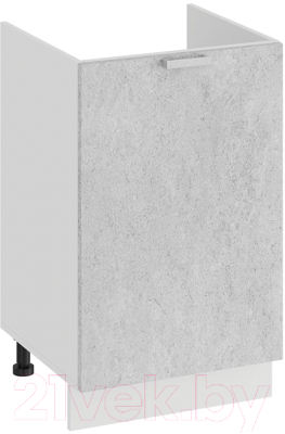 Шкаф под мойку ТриЯ Гранита 1Н5М (белый/бетон снежный) - фото