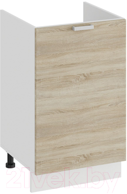 Шкаф под мойку ТриЯ Гранита 1Н5М (белый/дуб сонома) - фото
