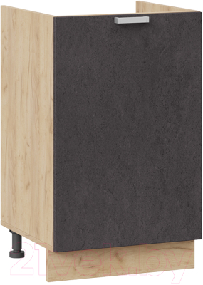 Шкаф под мойку ТриЯ Гранита 1Н5М (дуб крафт золотой/бетон графит) - фото