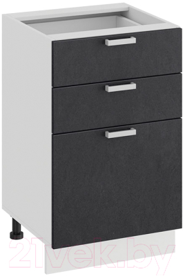 Шкаф-стол кухонный ТриЯ Гранита 1Н5Я3 (белый/бетон графит) - фото