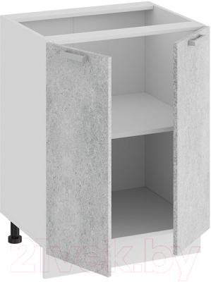Шкаф-стол кухонный ТриЯ Гранита 1Н6 (белый/бетон снежный)