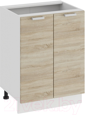 Шкаф-стол кухонный ТриЯ Гранита 1Н6 (белый/дуб сонома) - фото