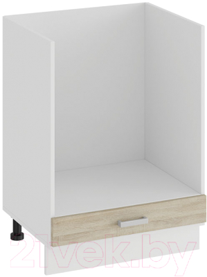 Шкаф под духовку ТриЯ Гранита 1Н6Б (белый/дуб сонома) - фото