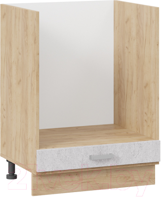 Шкаф под духовку ТриЯ Гранита 1Н6Б (дуб крафт золотой/бетон снежный) - фото