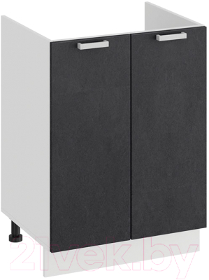 Шкаф под мойку ТриЯ Гранита 1Н6М (белый/бетон графит) - фото