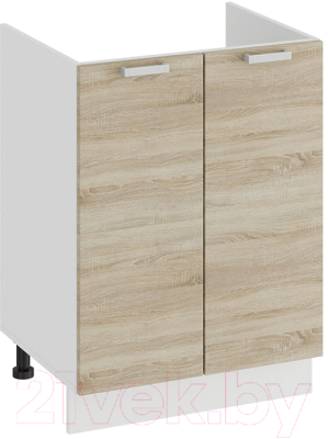 Шкаф под мойку ТриЯ Гранита 1Н6М (белый/дуб сонома) - фото