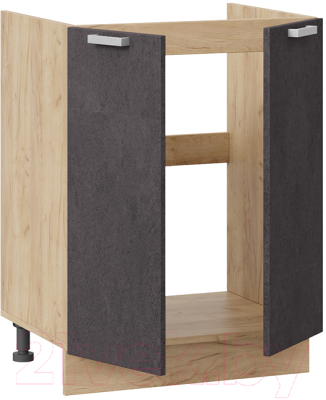 Шкаф под мойку ТриЯ Гранита 1Н6М (дуб крафт золотой/бетон графит)