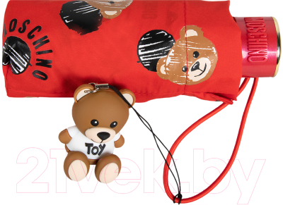 Зонт складной Moschino 8202-SuperminiC Pois And Bears Red