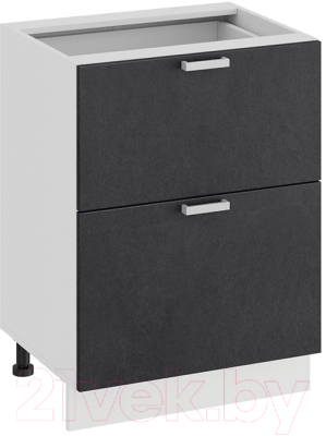 Шкаф-стол кухонный ТриЯ Гранита 1Н6Я2 (белый/бетон графит) - фото