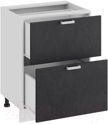 Шкаф-стол кухонный ТриЯ Гранита 1Н6Я2 (белый/бетон графит)