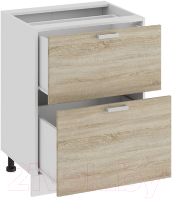 Шкаф-стол кухонный ТриЯ Гранита 1Н6Я2 (белый/дуб сонома)
