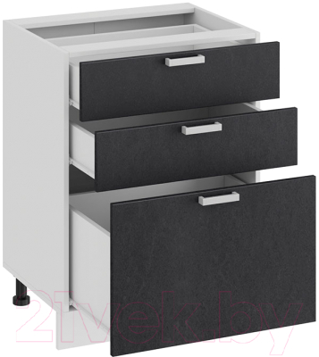 Шкаф-стол кухонный ТриЯ Гранита 1Н6Я3 (белый/бетон графит)