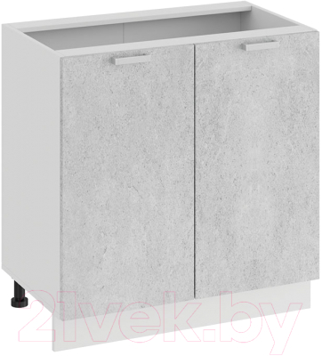 Шкаф-стол кухонный ТриЯ Гранита 1Н8 (белый/бетон снежный) - фото