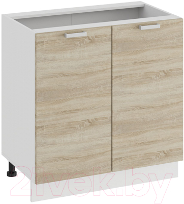 Шкаф-стол кухонный ТриЯ Гранита 1Н8 (белый/дуб сонома) - фото