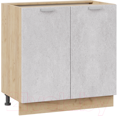 Шкаф-стол кухонный ТриЯ Гранита 1Н8 (дуб крафт золотой/бетон снежный) - фото