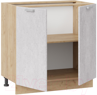 Шкаф-стол кухонный ТриЯ Гранита 1Н8 (дуб крафт золотой/бетон снежный)