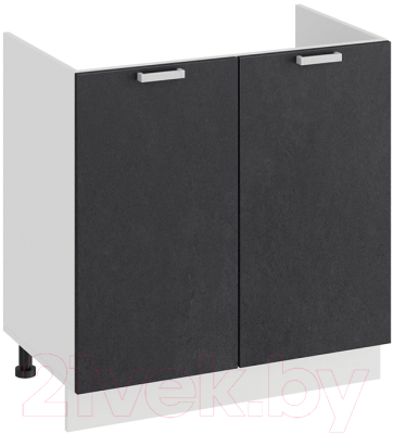 Шкаф под мойку ТриЯ Гранита 1Н8М (белый/бетон графит) - фото