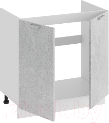 Шкаф под мойку ТриЯ Гранита 1Н8М (белый/бетон снежный)