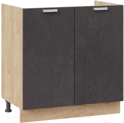 Шкаф под мойку ТриЯ Гранита 1Н8М (дуб крафт золотой/бетон графит) - фото